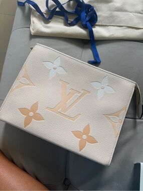 Empreinte Monogram Giant By The Pool Toiletry Pouch 26 Cream Saffron